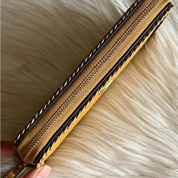 💰SOLD - CJ875 - Coach Zip Around Wallet with Braid - Picture 6 of 12